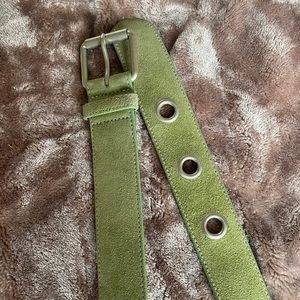 Green Suede Belt